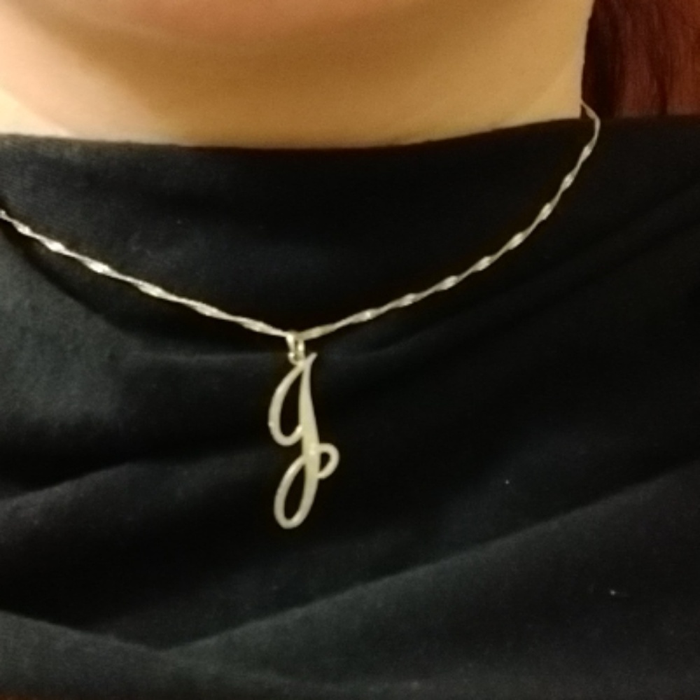 14k Genuine gold letter "J" necklace